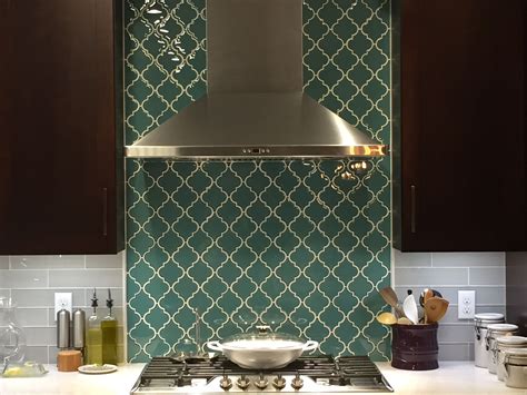 Arabesque Teal Glass Tile With Gray Subway Glass Tile For Our Backsplash Love It Teal Glass
