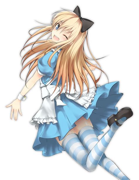 1girl Absurdres Alice Wonderland Alice In Wonderland Blonde Hair Blue Eyes Dress Highres Long
