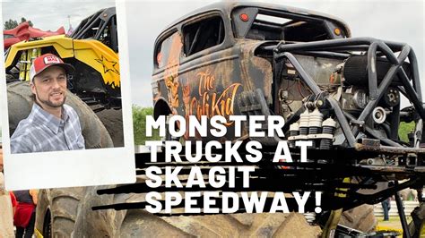 Monster Trucks On The Skagit Speedway Dirt Track Youtube