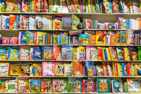 Children Books On Library Shelf Editorial Stock Photo Image Of School