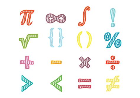 Vector De Símbolos Matemáticos Download Vetores E Gráficos Gratuitos