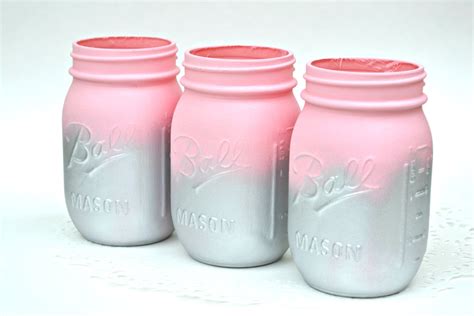 Pink Mason Jars Mason Jars Bulk Baby Shower Decor Nursery Etsy