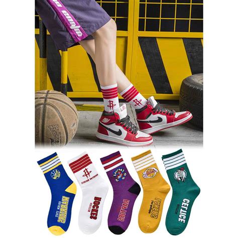 Nba Iconic Socks Mid Cut Unisex Socks 100 Cotton Lakers Celtics