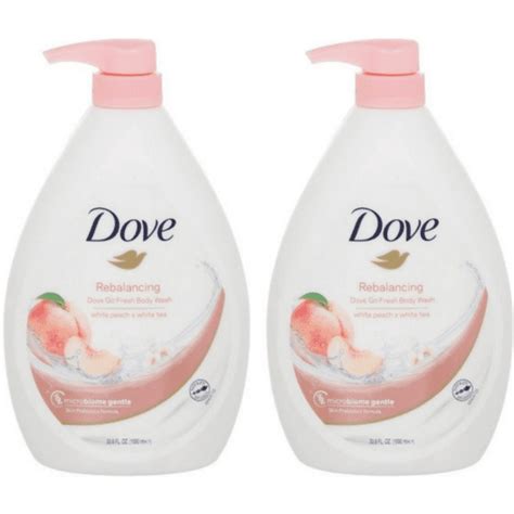Dove Go Fresh Rebalancing Body Wash White Peach X White Tea 338oz1lt