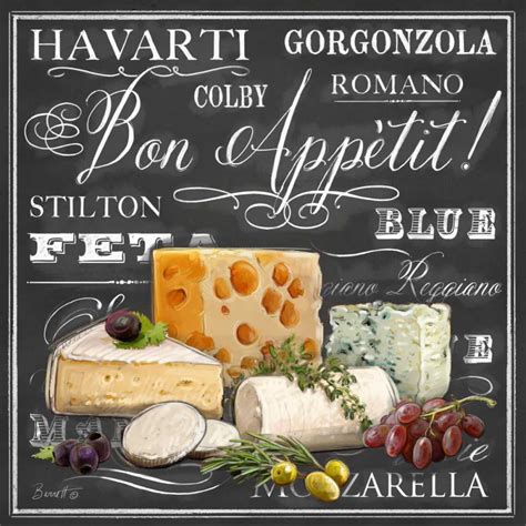 Gourmet Cheese Collection Poster Print By Chad Barrett 12 X 12
