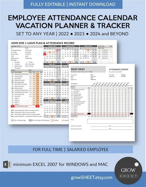 2024 Downloadable Employee Attendance Calendar Calendar 2024