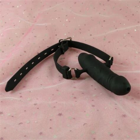 Open Mouth Gag Silicone Hollow Drool Double Headed Oral Bdsm Adults Plug Bondage Ebay