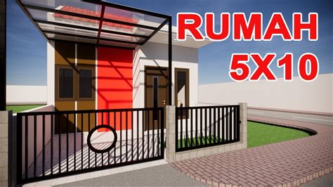 Denah rumah minialis 1 lantai ini juga bisa anda atur letak kamar tidurnya, dua kamar mana yang di posisikan sejajar pada bagian kiri dan kanan. Desain rumah 5x10 dengan 2 kamar tidur - YouTube