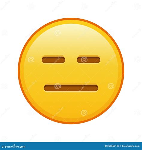 Expressionless Face Large Size Of Yellow Emoji Smile Stock Vector