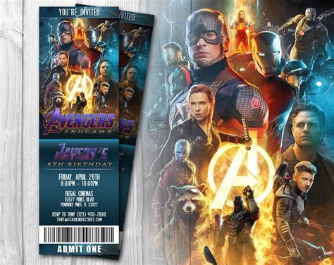 Whether you are a marvel fan or not, you would have probably heard that the biggest marvel movie to date will be hitting the screens on 24. Avengers Endgame Movie Ticket Invitation, Avengers ...