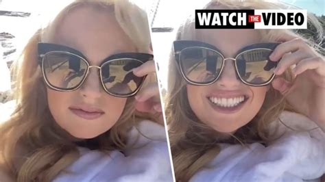 rebel wilson poses in black thong on instagram photos herald sun