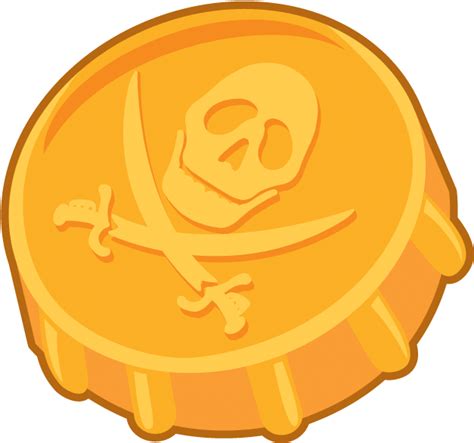 Coin Clipart Gold Doubloon Gold Pirate Coin Png Transparent Png