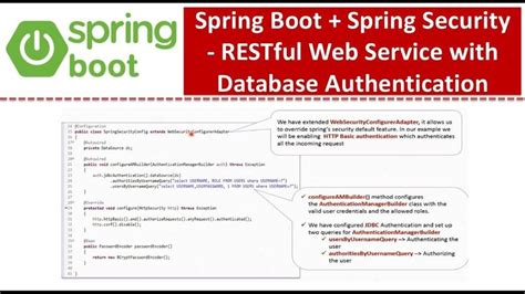 Spring Boot And Spring Security Restful Web Service With Database