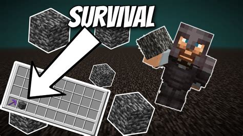 How To Get The Bedrock Block In 100 Survival Minecraft Pc Bedrock