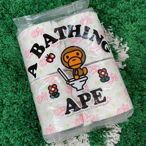 Bape Rare Og A Bathing Ape Baby Milo Toilet Paper T 4 Rolls Grailed