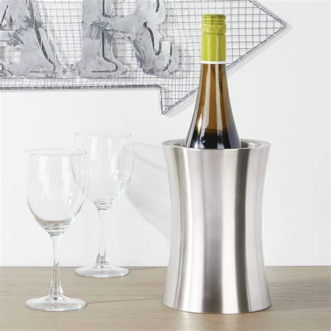 Tabletop Single Bottle Wine Cooler And Chiller Double Wall Stainless Steel Mdesign Wine