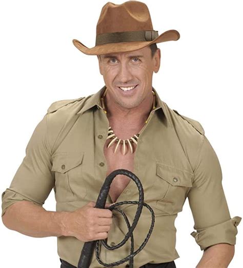 Adult Indiana Jones Western Explorer Hat Bull Whip Adventurer West