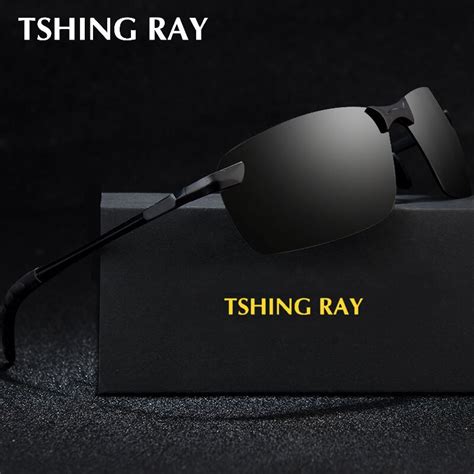 tshing ray polarized sunglasses for men band designer retro mens driving sun glasses male