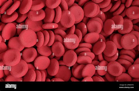 Red Blood Cells Background Of Blood Elements 3d Rendering Stock Photo