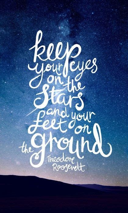 Eyes On The Stars Quote White Lettering Art Print Society6 Star