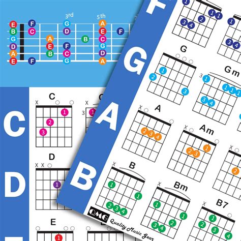 Guitar Chords Guide Sheets Activity Shelter