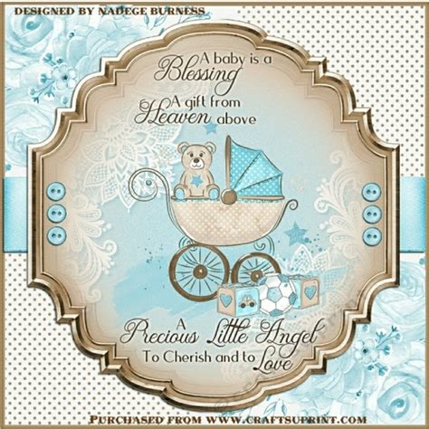 Baby Boy Blessings Cup93609220051 Craftsuprint