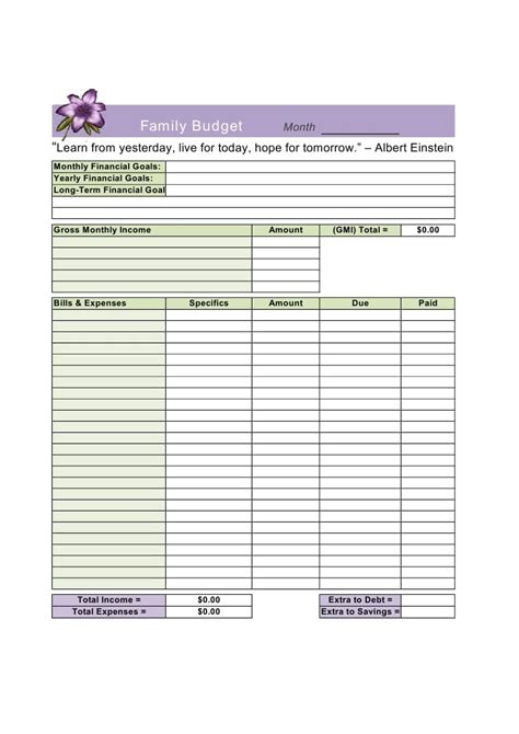 Free Monthly Budget Spreadsheet Template Spreadsheet Templates For