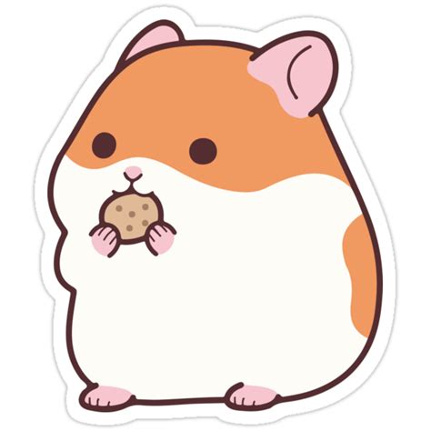 Cute Hamster Emoji Funny Novelty Tee Stickers By Japaneseinkart