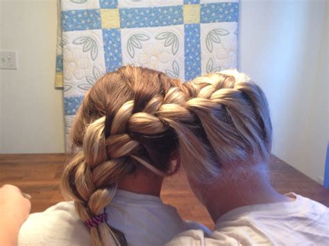 Friend And I Had Her Mom Braid Our Hair Together Braided Hairstyles Beyonce Braids Braid