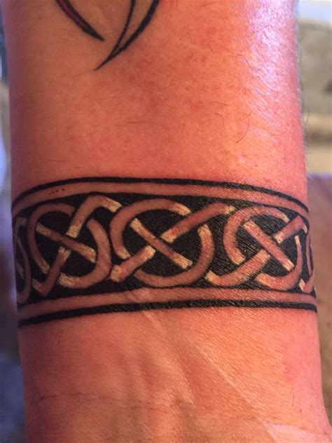 New Wrist Tattoo Celtic Band With Cross Tattoos Band Tattoo Wrist