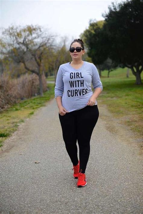 Running Clothes For Plus Size Women Sporty Style Curvy Girl Fashion