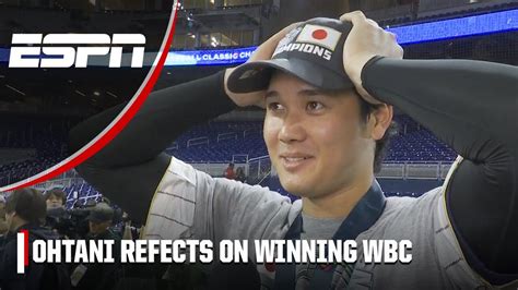 Shohei Ohtani On Striking Out Mike Trout To Win Wbc Greatest Situation