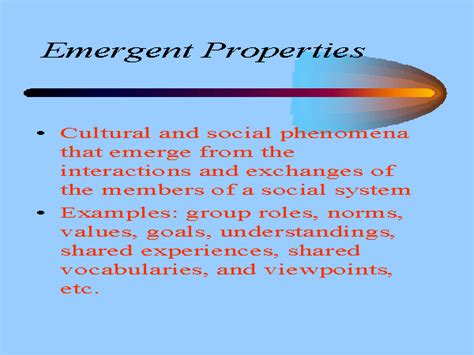 Emergent Properties