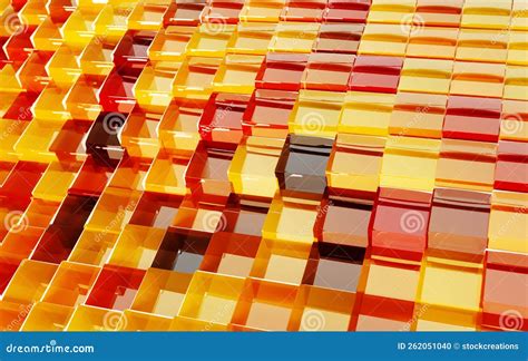 Background Of Colorful Glass Cubes As 3d Illustration Stock