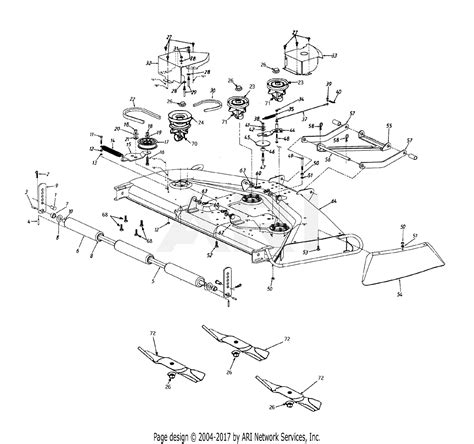 Mtd 14aj825p000 1998 Parts Diagram For Deck P