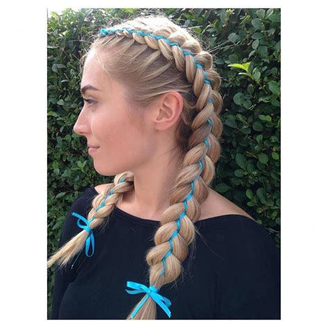 Image Result For Dutch Braids With Ribbons Braidedhairstylesart