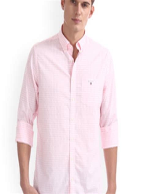 Buy Gant Men Pink Regular Fit Checked Casual Shirt Shirts For Men 7435193 Myntra