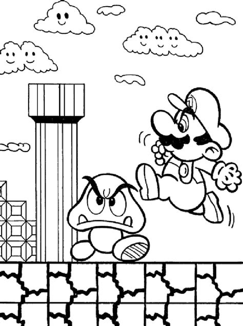 Coloring pages for mario bros (video games) ➜ tons of free drawings to color. mario-bros-printable-coloring-pages | | BestAppsForKids.com