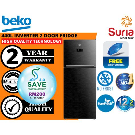 Free Delivery Penangkedah And Perlisbeko 440l 2 Door Top Mount Freezer