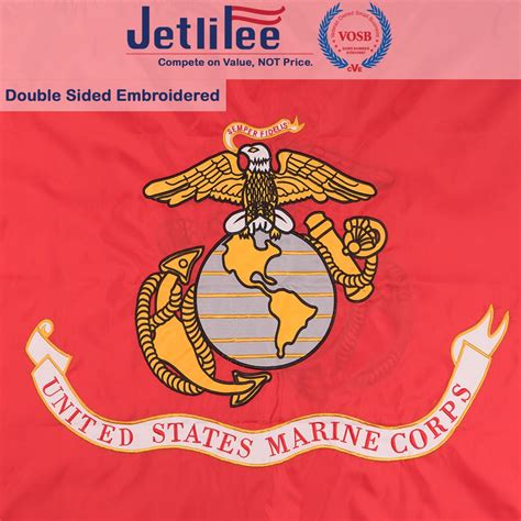 jetlifee us navy flags 3 x 5 ft double side embroidered flags us flags for indoor and outdoor