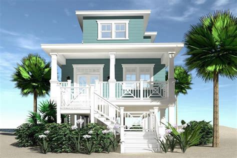 Elevated Piling And Stilt House Plans Coastal Home Plans