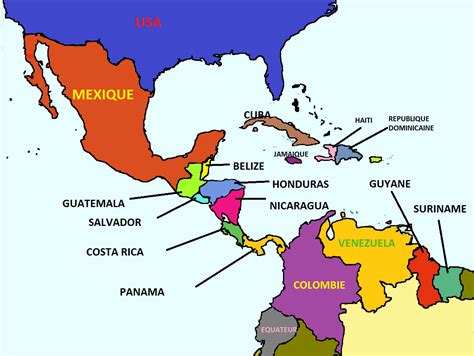 Carte Amerique Carte Amérique Centrale Amérique Centrale