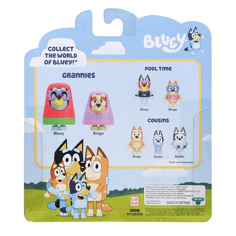 Bluey Grannies Bluey And Bingo 25 Figures 2 Pack Buy Online In