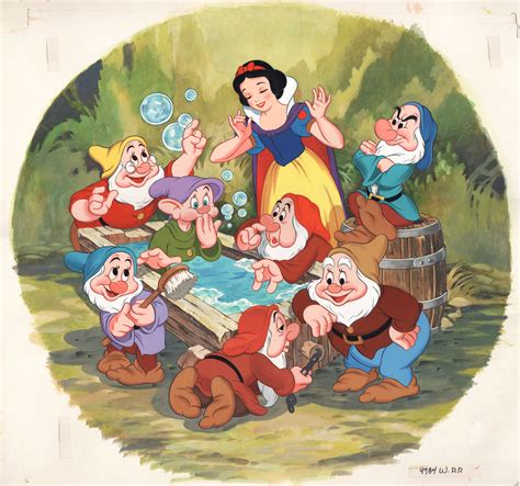 Comic Mint Animation Art Snow White And The Seven Dwarfs Original
