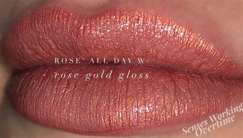 Rose All Day Topped With Rose Gold Gloss By Senses Working Overtime