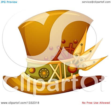 Clipart Of A Steampunk Top Hat Royalty Free Vector Illustration By