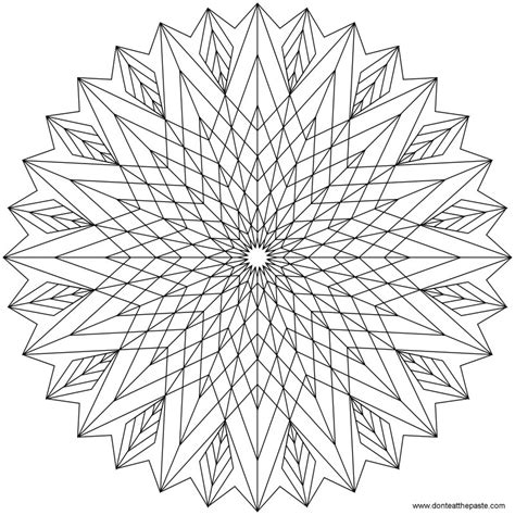 Dont Eat The Paste Star Mandala To Color