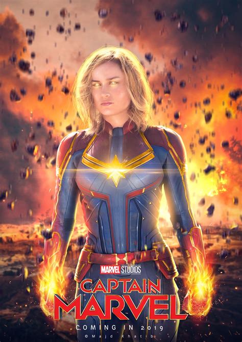 Captain Marvel 2 Fan Poster Captain Marvel Movie Poster By