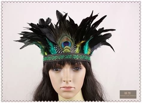 7 inch indian feather headdress hand made native american costumes feather headdress feather