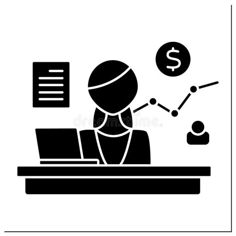 Sales Department Glyph Icon Stock Vector Illustration Of Work Sales